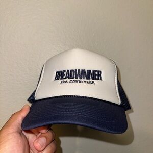 Breadwinner Navy and White Trucker Hat